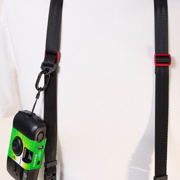Dual Adjustable 30-52" Camera Strap w/ Peak Design Anchors &  D-Ring Mount - Picture 7 of 8
